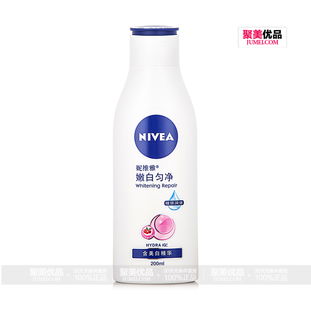 妮维雅 nivea 补水美白明星单品全套组合 天然补水润唇膏4.8g 温润透白护手霜50ml 温润透白身体乳液200ml 晶纯皙白美白补水套装